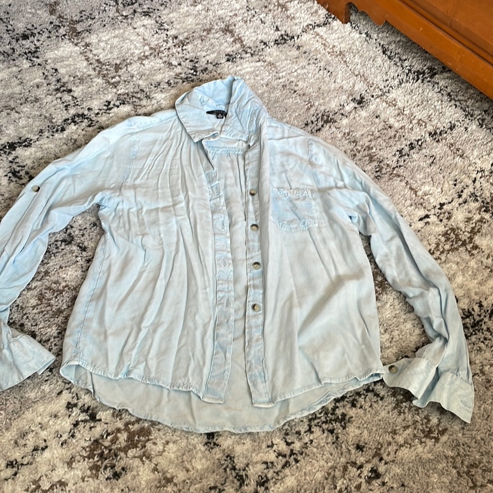 Light blue button down shirt
